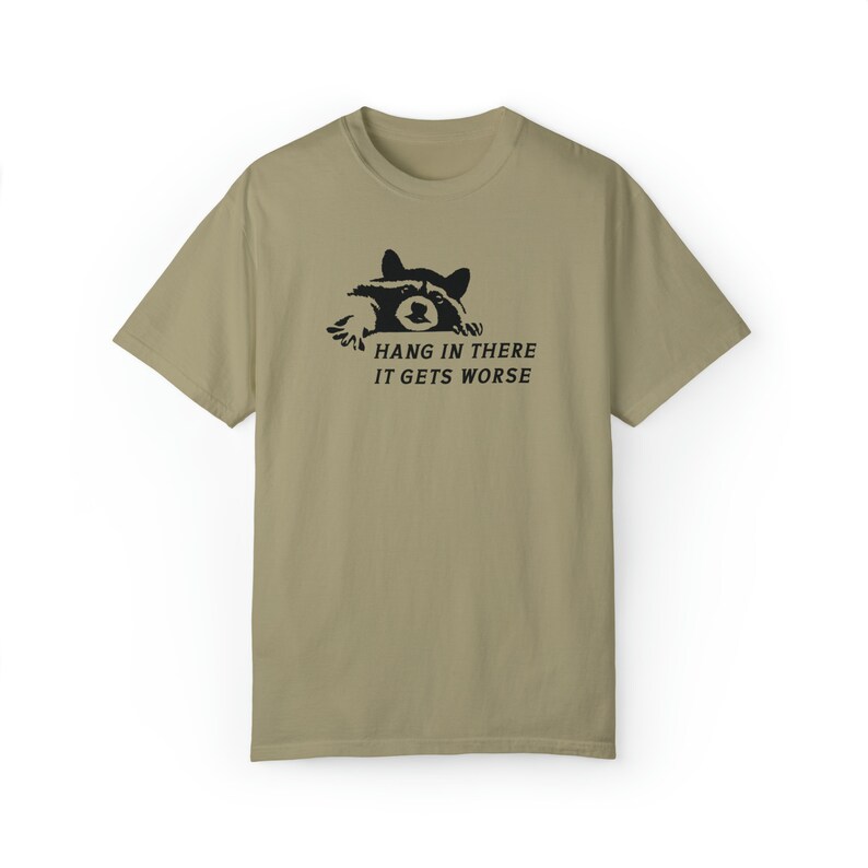 Chemise raton laveur T-shirt raton laveur couleurs confort Chemise raton laveur drôle Chemises étranges Cadeaux raton laveur Chemise raton laveur Cadeaux raton laveur mignon Khaki
