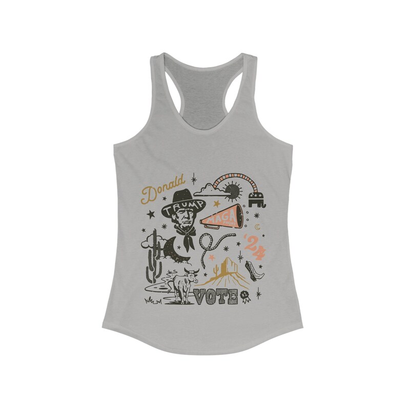 Fjb Tank Cowboy Trump Tank Top Patriotic Trump Lets Go Brandon Trump 2024 MAGA ...