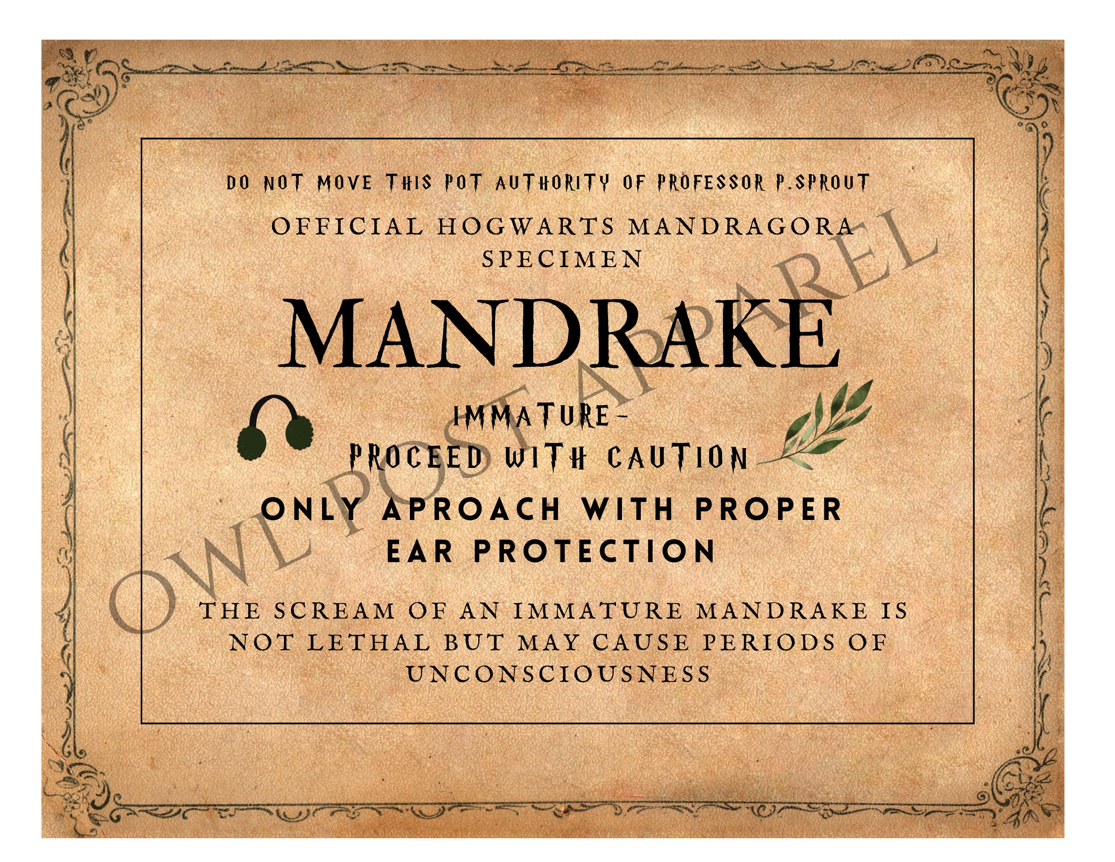 3 Mandrake Root Labels Mandragora Label Instant Download - Etsy