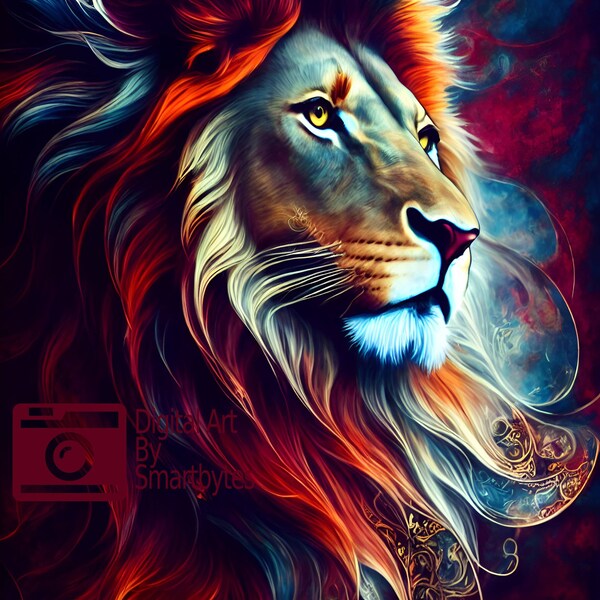 Abstract Lion Art - Etsy