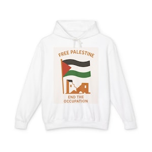 Sweat à capuche léger Free Palestine - Sweat-shirt unisexe pour militantisme, vêtements de loisirs, cadeaux, vêtements de justice sociale