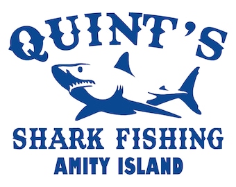 Quint&#39;s Shark Fishing (JAWS) Vinyl Decal Sticker