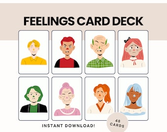 Feelings Card Deck | social stories, emotions cards, school counseling, school social work, special education, occupational therapy