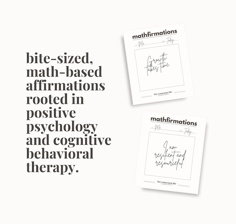 Mathfirmations | Math-minded Positive Affirmations | Math Flashcards ...
