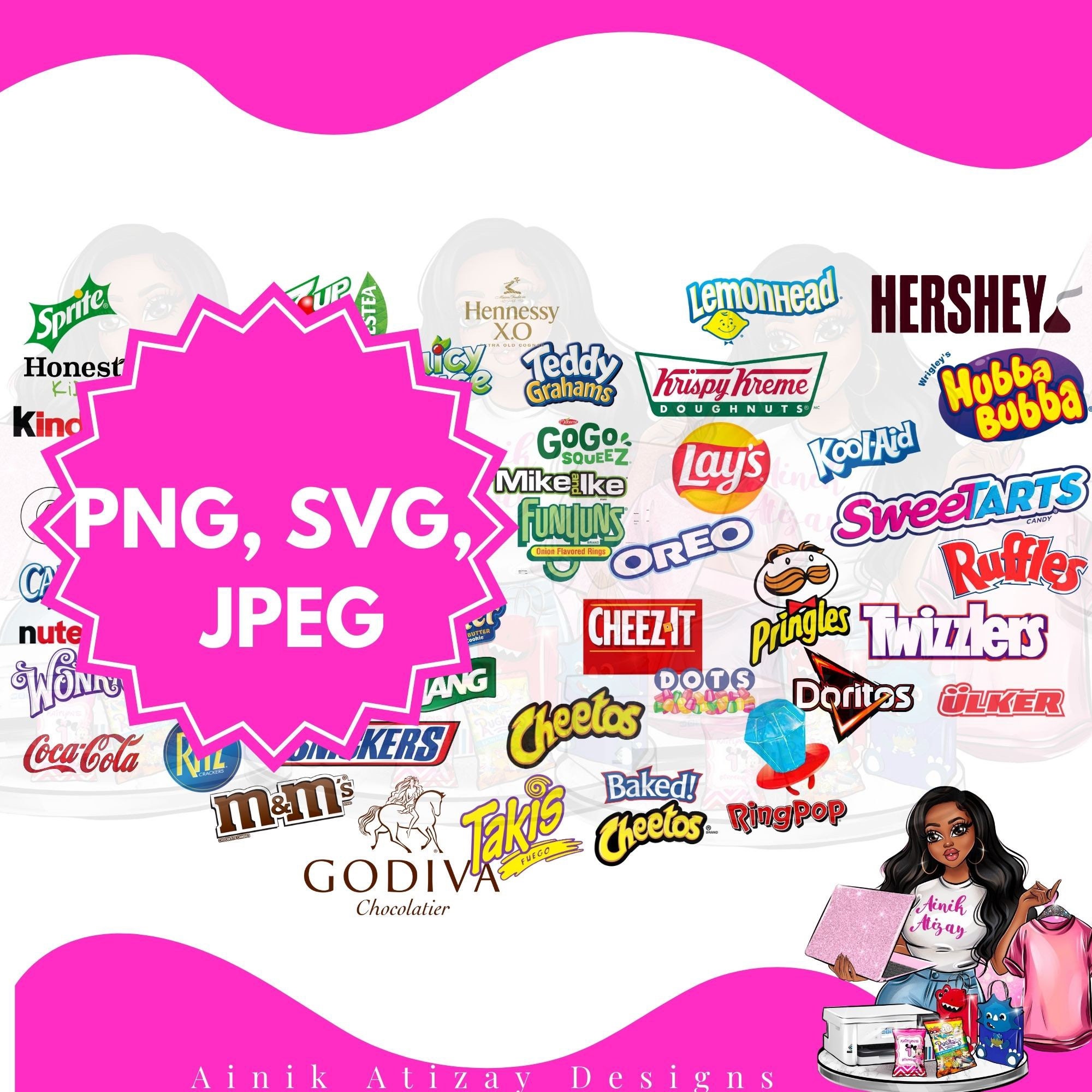 Party Favor Bundle Logos Chip Bag Logos Logo Chocolate Etsy