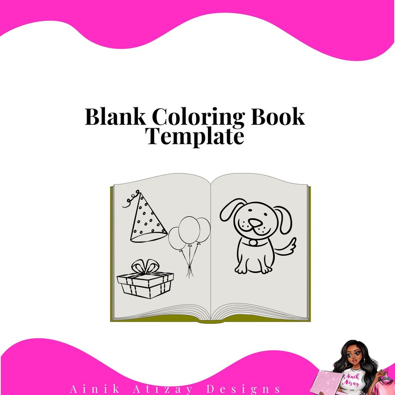 Blank DIY Coloring Book Template for Canva - Etsy