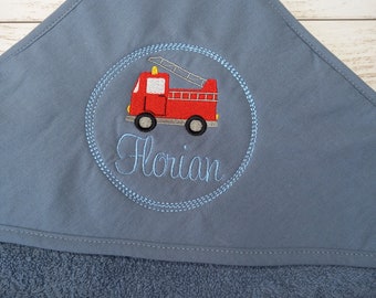 Baby hooded towel with name