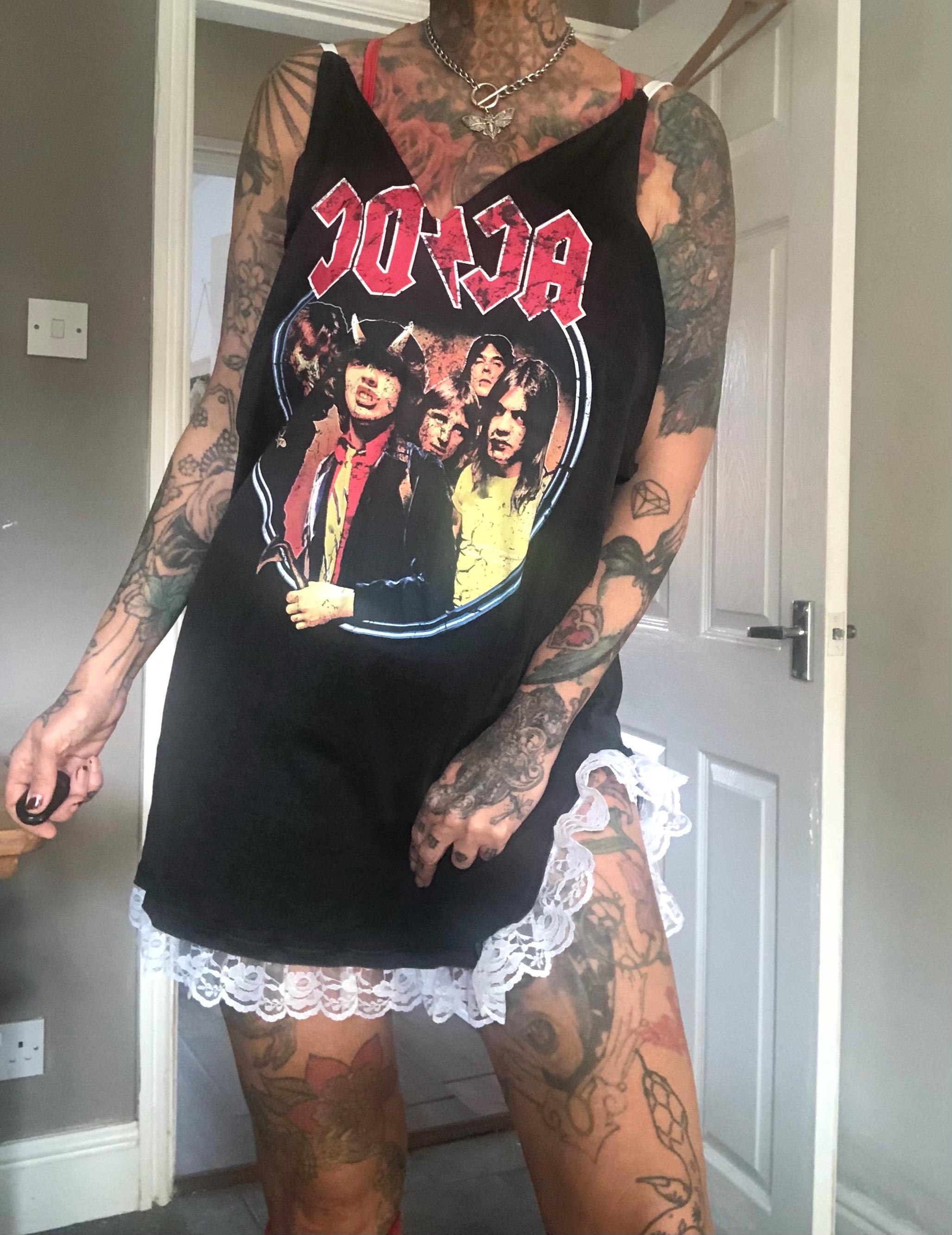 acdc shirt dress ACDC Jailbreak T Shirt Dress - Black