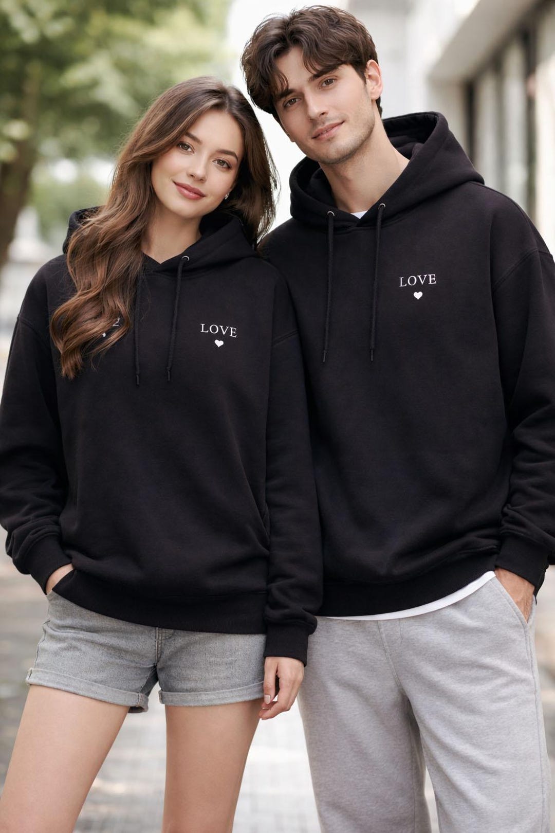 Personalized Couple Hoodie Set – Matching Lovers Hoodies – Custom ...