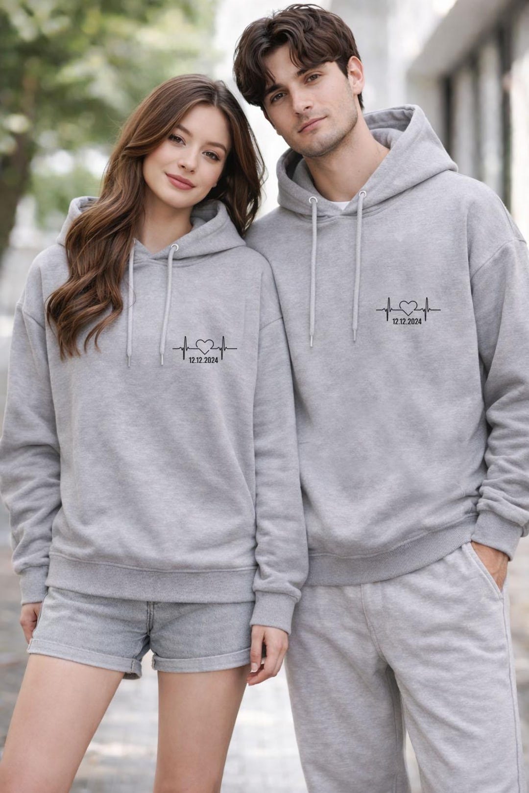 Personalized Couple Hoodie Set – Matching Lovers Hoodies – Custom ...