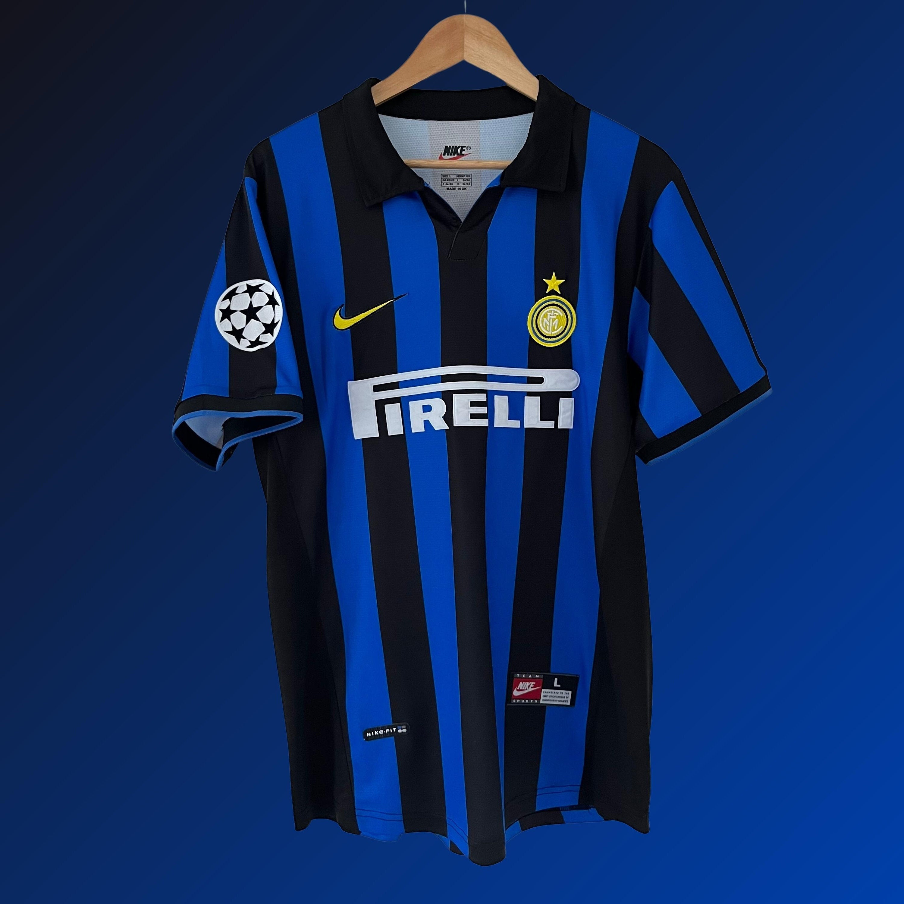 Adriano Inter Milan Nike Soccer Jersey Shirt 08/09 Size S w/Serie A Patch