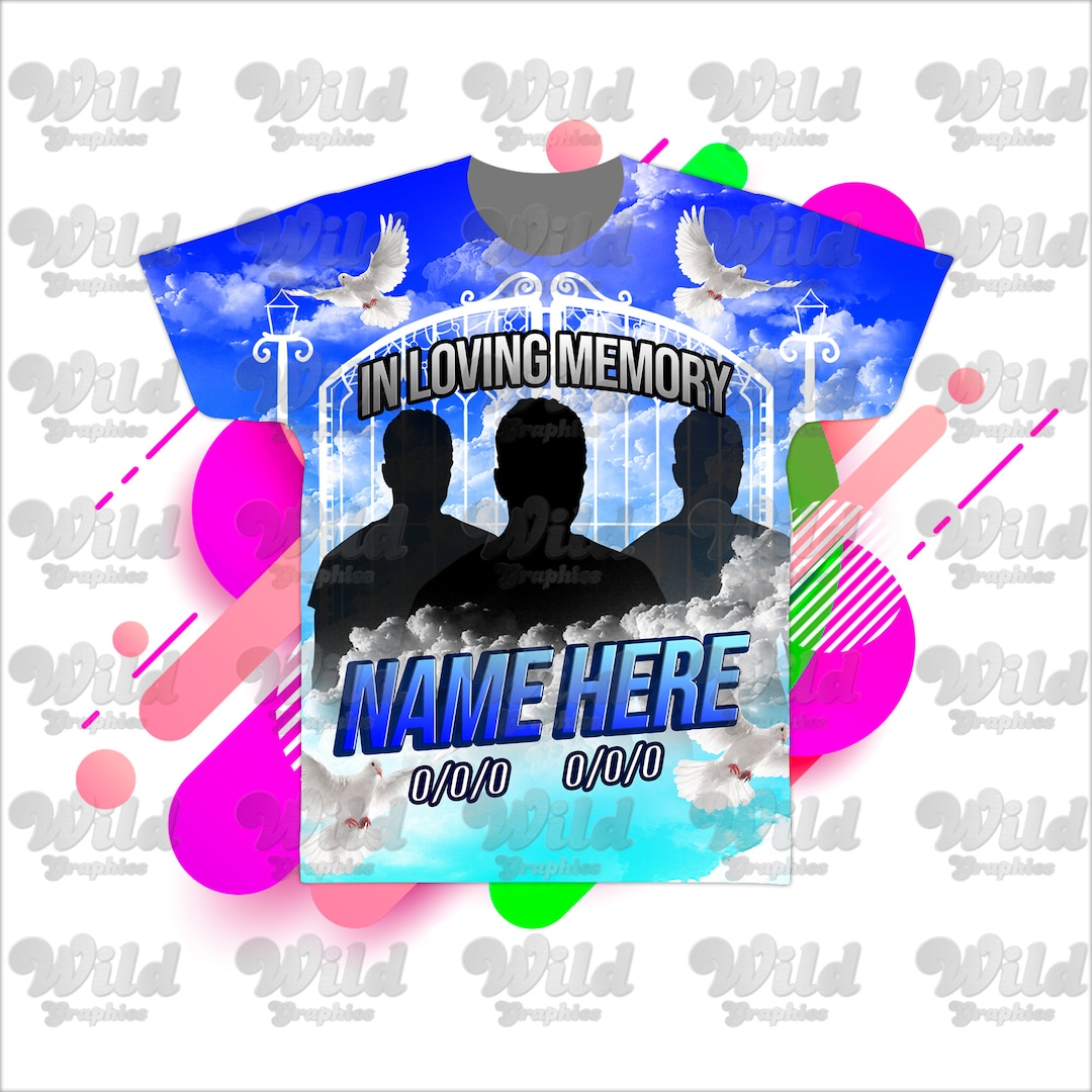 Funeral RIP Memorial Digital 3D Tshirt All Over Print Etsy