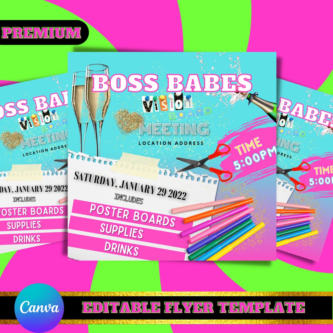 Vision Board Party Flyer Vision Flyer Manifesting Event Etsy Vision Board Party Flyer Vision Flyer Manifesting Event Etsy