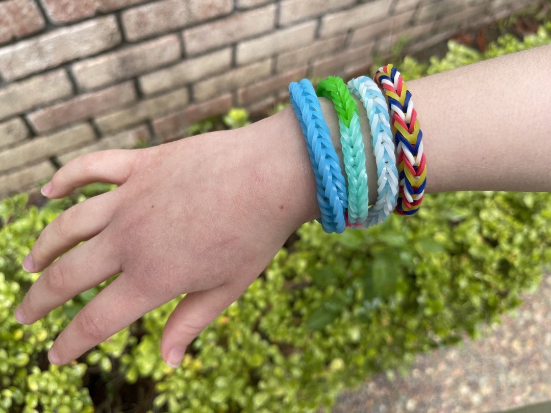 Rainbow Loom Bracelets Fishtail Style Etsy