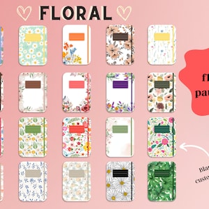 Pu&ograve; includere: Venti motivi floreali per planner, diari o altri lavoretti di carta. Ogni motivo &egrave; un diverso design floreale con uno spazio vuoto per la personalizzazione.