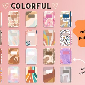 Pu&ograve; includere: Venti disegni di copertina per quaderni colorati con una copertina vuota per la personalizzazione. I disegni includono motivi astratti, forme geometriche e illustrazioni fantasiose.