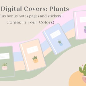 Copertine per quaderni digitali Plant, Goodnotes Notability, A4 (PNG, PDF, file GoodNotes)