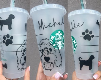 Personalisierte Hundestarbucks kalte Tasse