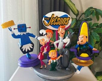 Jetsons Family 3D Printed Diorama, Rosie & Spacely, Retro Decor - Etsy