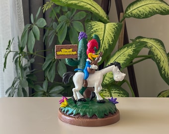 Hand-Painted Woody Woodpecker Figure: 3D Printed Collectible