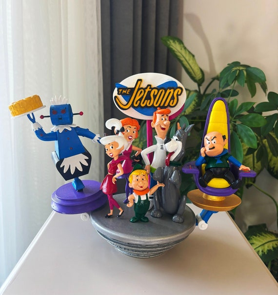 Jetsons Family 3D Printed Diorama, Rosie & Spacely, Retro Decor - Etsy