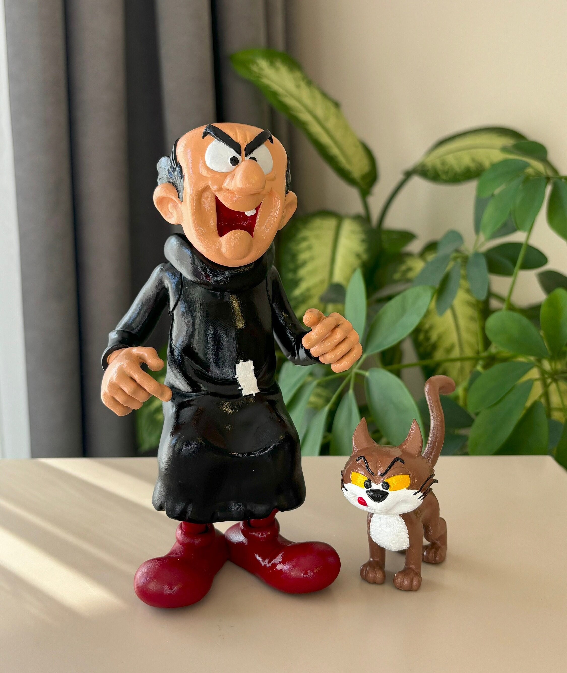 Handmade Smurfs Diorama: Gargamel & Azrael 3D Printed Figures - Etsy