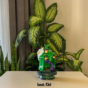 Statuetta di artiglio incappucciato, statua della cattiva Penelope Pitstop, statuetta dipinta a mano, stampa 3D, collezione Hanna-Barbera, regalo nostalgico dei cartoni animati