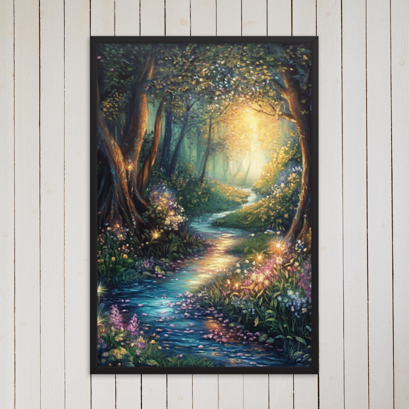 Enchanted Forest Art Print Magical Landscape Wall Decor Bookshelf Décor ...