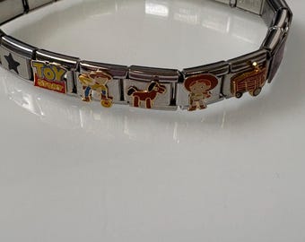 Limited Edition 9mm Italian Charm Ready-Made Bracelet Cartoon Movie Themed Stainless Steel Gift Mothers Day, Christmas (8)