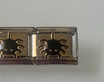 Spider 9mm Italian Charm for Italian Charm Bracelets Stainless Steel 18K Gold Over Stainless (O)