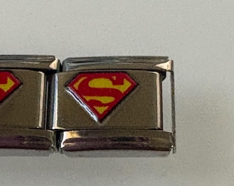 Superhero 9mm Italian Charm for Italian Charm Bracelets Stainless Steel 18K Gold Over Stainless (7)