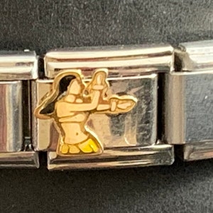 Hula Girl 9mm Italian Charm for Italian Charm Bracelets Stainless Steel 18K Gold Over Stainless (F)
