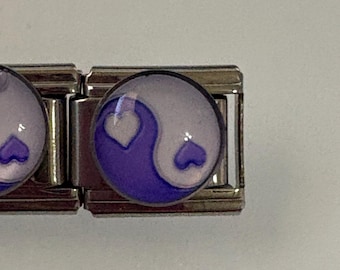 Yin Yang 9mm Italian Charm for Italian Charm Bracelets Stainless Steel 18K Gold Over Stainless (1)