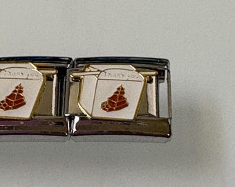 Takeout Box 9mm Italian Charm for Italian Charm Bracelets Stainless Steel 18K Gold Over Stainless (1)