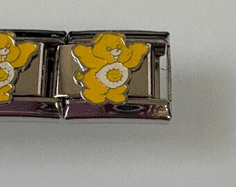 Yellow Bear 9mm Italian Charm for Italian Charm Bracelets Stainless Steel 18K Gold Over Stainless (2)