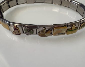 9mm Italian Charm Ready-Made Bracelet Picnic Themed Stainless Steel Gift Mothers Day, Christmas (10)