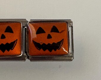 Pumpkin 9mm Italian Charm for Italian Charm Bracelets Stainless Steel 18K Gold Over Stainless (1)
