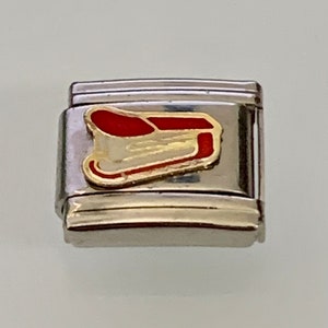 Stapler 9mm Italian Charm for Italian Charm Bracelets Stainless Steel 18K Gold Over Stainless (G)