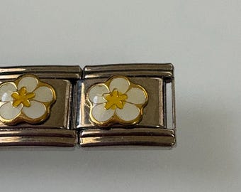 Flower 9mm Italian Charm for Italian Charm Bracelets Stainless Steel 18K Gold Over Stainless (2)