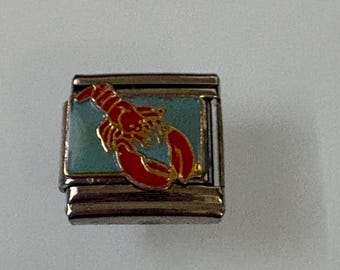 Lobster 9mm Italian Charm for Italian Charm Bracelets Stainless Steel 18K Gold Over Stainless (2)
