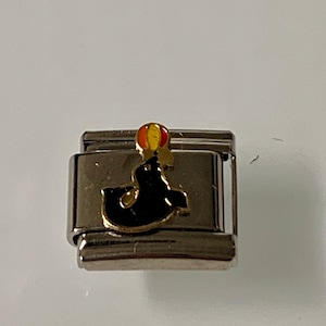 Seal 9mm Italian Charm for Italian Charm Bracelets Stainless Steel 18K Gold Over Stainless (J)