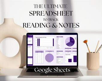 The Ultimate Reading & Note Tracker | Google Sheets Template | Reading ...