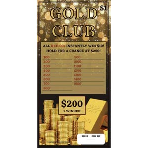 Gold Club Pull Tabs Game