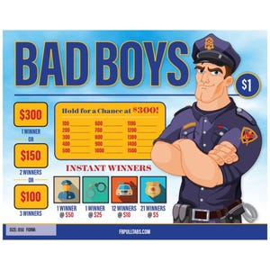Bad Boys Police Pull Tab Game