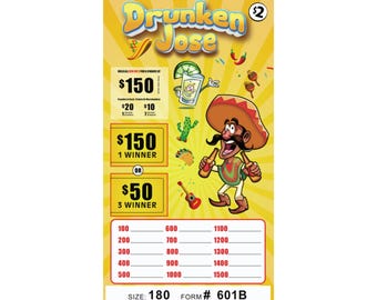 180 Drunken José 2 Point Pull Tabs Game