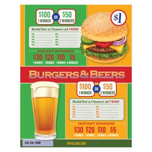 Burgers & Beers Pull Tabs Game