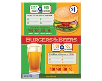 Burgers & Beers Pull Tabs Game