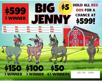 Big Jenny 5 Point Pull Tabs Game