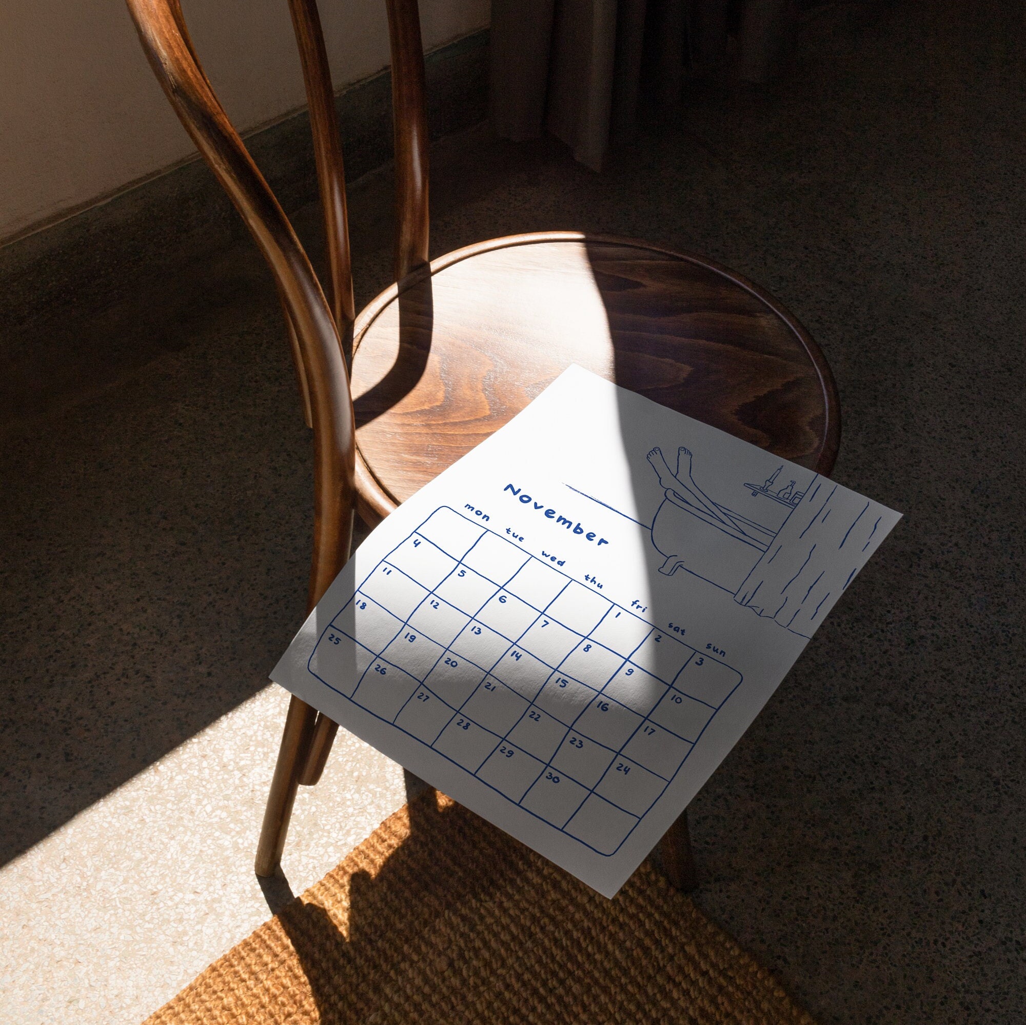 Printable Calendar 2024 Line Art - Il Fullxfull.5684637900 48bs 