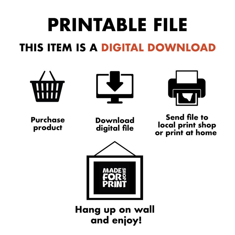 Printable Calendar 2024, Line Art Illustration Print, Digital Download